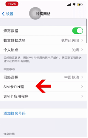 七星苹果14维修网分享如何给iPhone14的SIM卡设置密码 