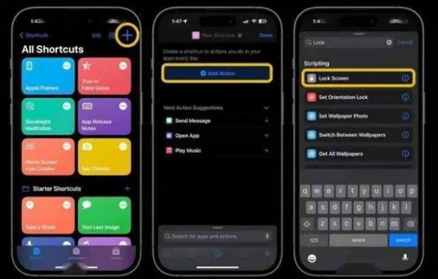 七星苹果14锁屏维修店分享iPhone14升级iOS16.4后如何创建锁屏快捷方式 